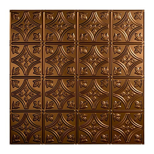 Fasade Easy Installation Traditional 1 Oil-Rubbed Bronze Lay In Ceiling Tile / Ceiling Panel (2' x 2' Tile)