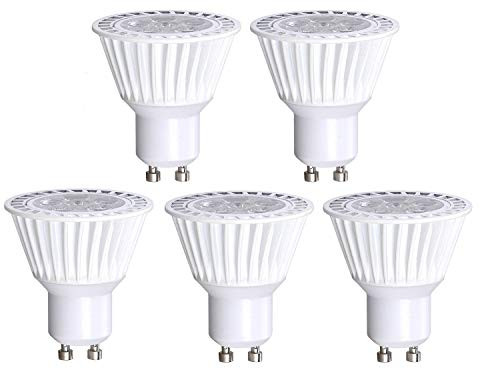 5 Pack Bioluz LED GU10 50W Equivalent (Uses only 6.5 watts) Dimmable 3000K 120v UL Listed 5 Pack Bioluz LED GU10 50W Equivalent (Uses only 6.5 watts) Dimmable 3000K 120v UL Listed