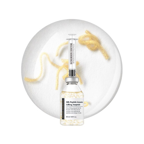 SUNGBOON EDITOR Silk Peptide Intensive Lifting Ampoule, instant wrinkle smoothing ampoule, serum, anti-wrinkle, lifting fine lines, firming, Korean skincare