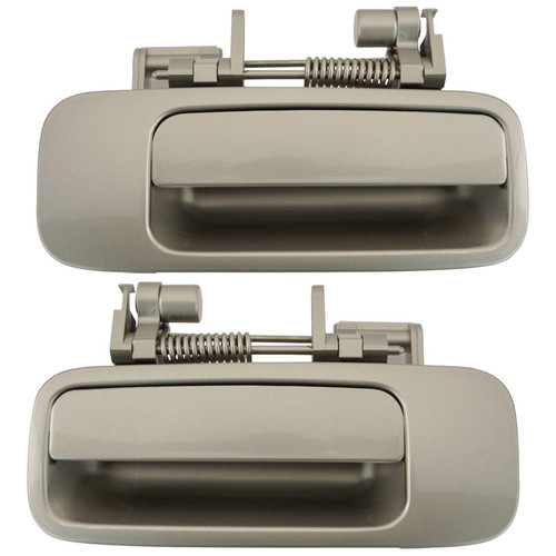 Door Handle Beige Exterior Rear Left Right Pair for 97-01 Toyota Camry ES300