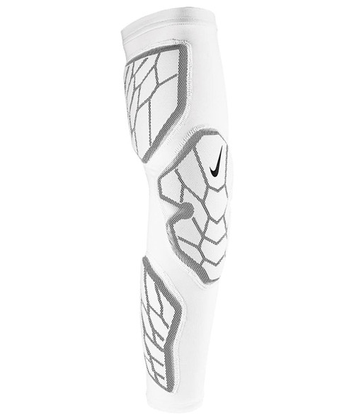 Nike Pro Hyperstrong Padded Arm Sleeve 3.0, White | Gray, S/M Right