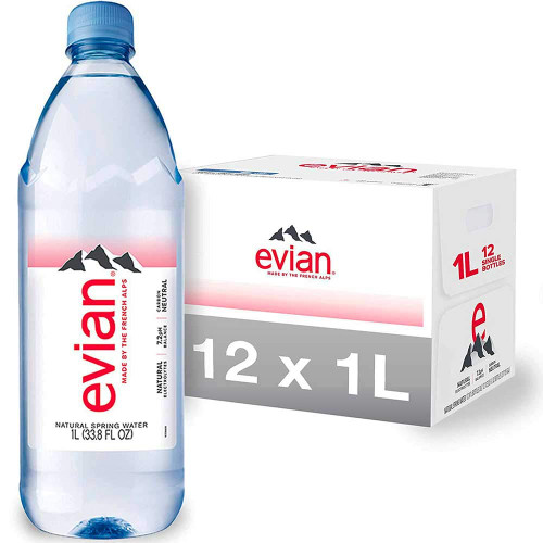 Natural Spring Water 1 Liter, Pack of 12