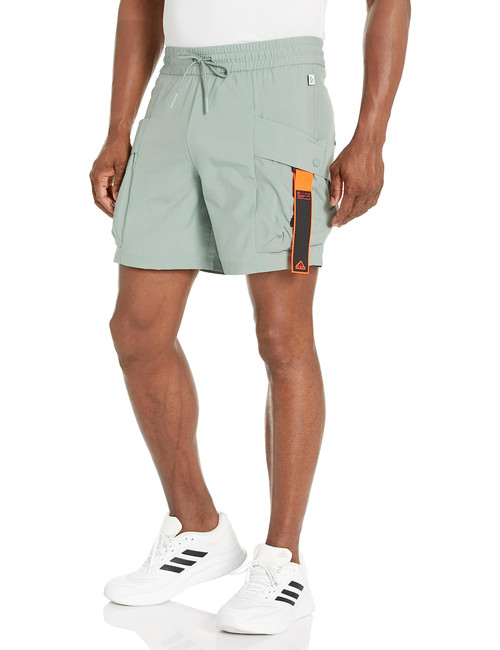 adidas Men's City Escape Cargo Shorts, Silver Green, Small