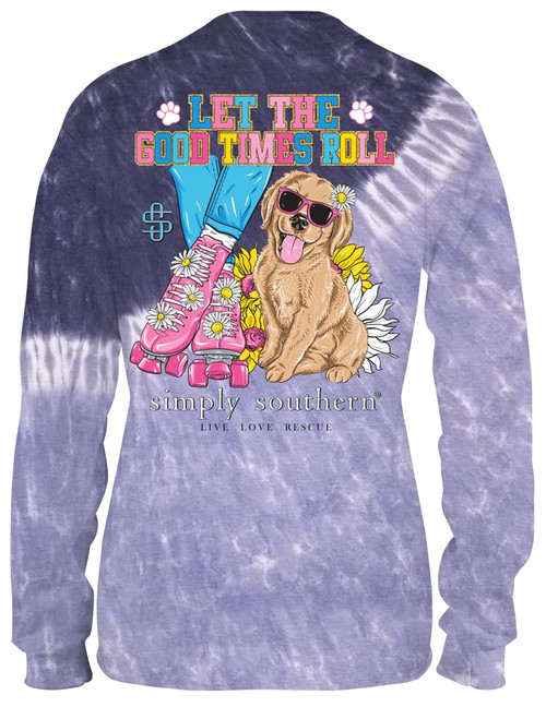 Simply Southern LET The Good Times ROLL Long Sleeve T-Shirt (XLarge)