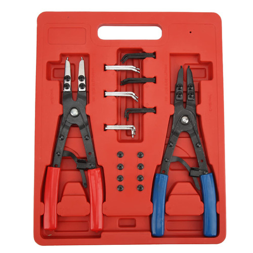 2pcs Snap Ring Plier, Heavy Duty Internal External Snap Ring Pliers,Internal Snap Ring Plier,Heavy Duty Snap Ring Plier,Universal Metal Circlip Pliers Set,Professional Design,for Car Repair Tool