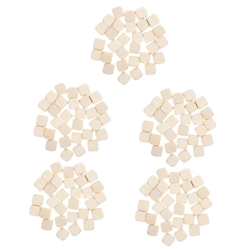 SEWACC 150 Pcs Wooden Blank Sieve Craft Wood Blocks Blank Dice Unfinished Wood Dices Square Blocks Round Wooden Dice Blanks Toys Unfinished Wood Cubes DIY Dices Child Small Dice Six Sides