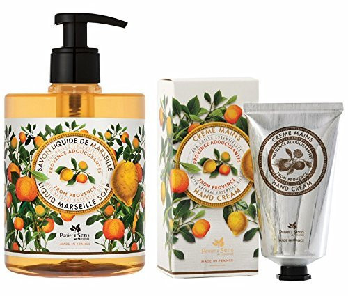 Panier des Sens Provence Citrus Liquid Marseille Soap and Hand Cream Set