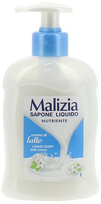 Malizia: Liquid Soap Milk Cream 300 ml / 10.14 fl.oz, pack of 2