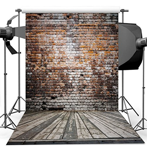 Vinyl Photography Backdrop, 5x7 ft Dudaacvt Antique Brick Wall & Wood Floor Hanging Fabric For Studio Props Photo Background MQ0010507 Vinyl Photography Backdrop, 5x7 ft Dudaacvt Antique Brick Wall & Wood Floor Hanging Fabric For Studio Props Photo Background MQ0010507