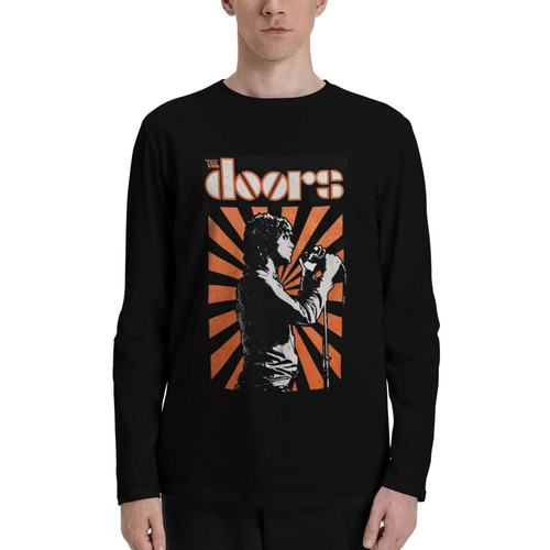 Rock Jim Music Morrison Singer Long Sleeve T Shirts Man's Summer Casual Round Neck Tee Cotton Fashion Shirts X-Large Black Rock Jim Music Morrison Singer Long Sleeve T Shirts Man's Summer Casual Round Neck Tee Cotton Fashion Shirts X-Large Black
