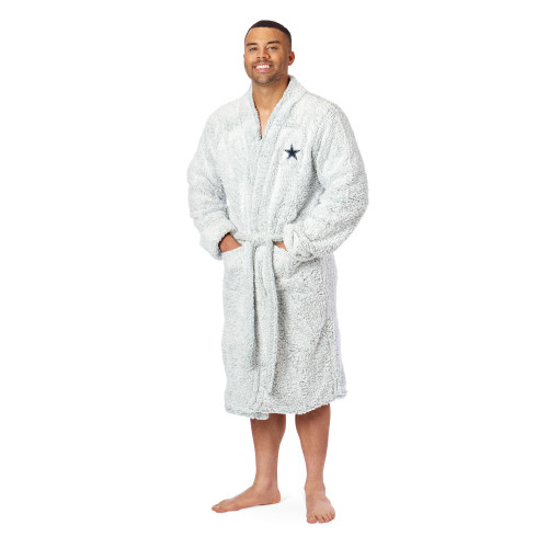 Northwest NFL Dallas Cowboys Sherpa Bath Robe, 26" x 47", Gray