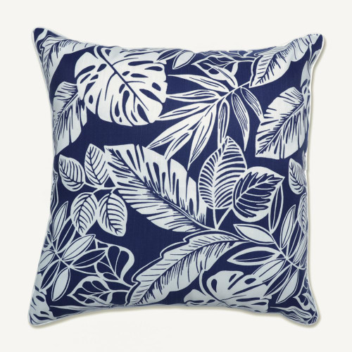 Pillow Perfect Outdoor/Indoor Delray Navy Floor Pillow, 25" x 25", Blue Pillow Perfect Outdoor/Indoor Delray Navy Floor Pillow, 25" x 25", Blue