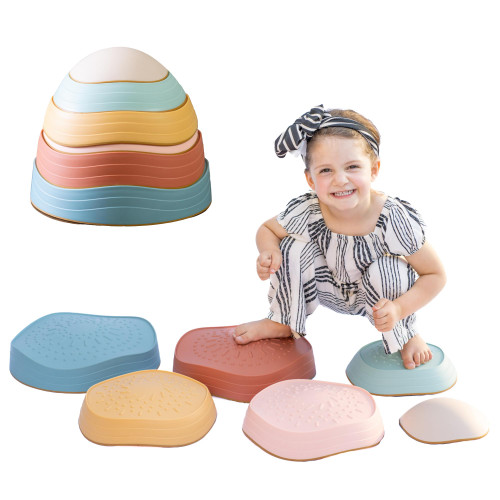 Balance Stepping Stones for Kids(6pcs)|Kids Stepping Stones|Toddler Stepping Stones|Stepping Stones for Toddlers 1-3|Balance Stepping Stones Kids| Sensory Stepping Stones|Kids Stepping Stones Balance