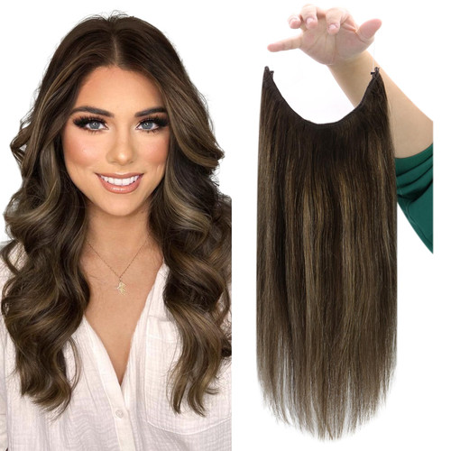 Fshine Wire Hair Extensions Real Human Hair Brown Ombre #2/8/2 Dark Brown Balayage Light Brown Invisible Wire Hair Extensions Fishing Line Hair Extensions Upgrade Short Hairstyle 12inch 70g Fshine Wire Hair Extensions Real Human Hair Brown Ombre #2/8/2 Dark Brown Balayage Light Brown Invisible Wire Hair Extensions Fishing Line Hair Extensions Upgrade Short Hairstyle 12inch 70g