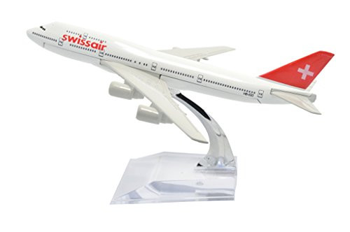 Tang-Dynasty(TM 1:400 16cm Boeing B747-400 Swissair Metal Airplane Model Plane Toy Plane Model