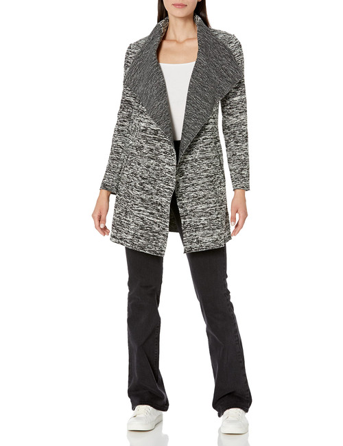 NIC+ZOE Women's Spacedye Lounge Around Jacket, Black Mix, XXL