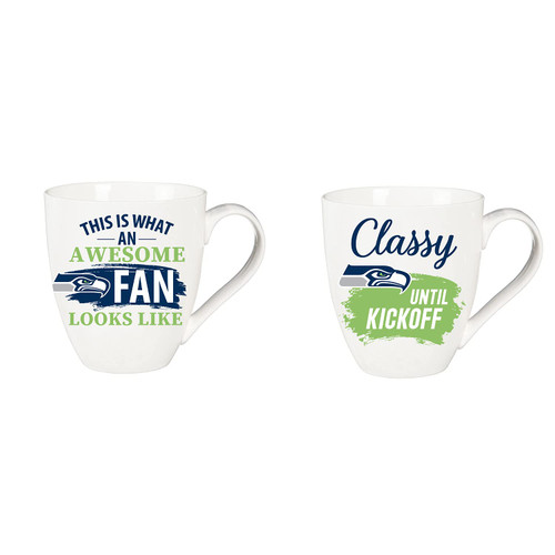 Team Sports America Seattle Seahawks, Ceramic Cup O'Java 17oz Gift Set