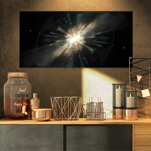 Designart Fractal Star Galaxy-Abstract Digital Art Canvas Print-32x16, 32x16 Designart Fractal Star Galaxy-Abstract Digital Art Canvas Print-32x16, 32x16