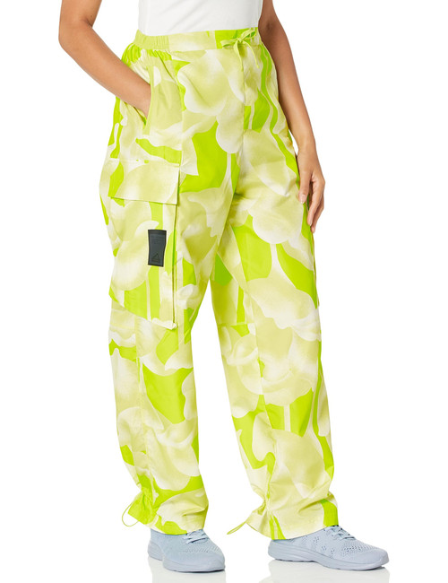 adidas Women's City Escape Cargo Pants, Pulse Lime/Multicolor, Medium