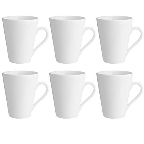 Oxford Porcelain- Gourmet Coffee Mugs Set- 11 oz (Set of 6)