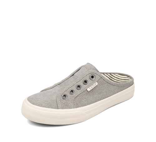 Taos Footwear Women's Ez Soul Grey Wash Canvas Mule 7 M