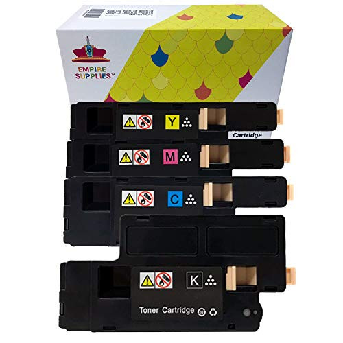 Empire Supplies Set of 4 Compatible E525W Color Laser Toner Cartridge for Dell 593-BBJX DPV4T 593-BBJU H5WFX 593-BBJV G20VW 593-BBJW 3581G Toner Cartridge Used with Dell E525dw E525w