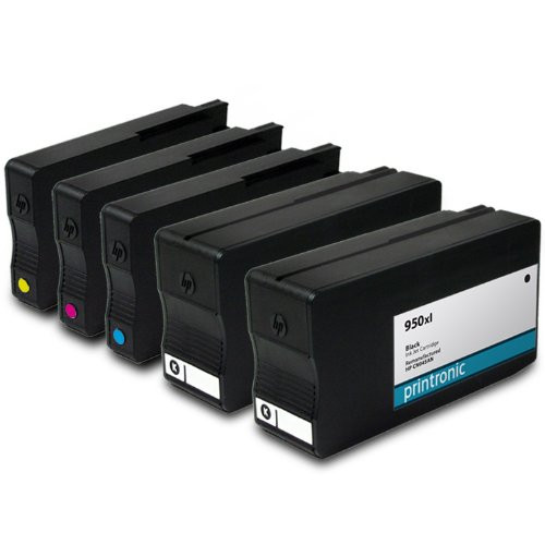 Printronic Remanufactured Ink Cartridge Replacement for HP 950xl CN045AN ( Black,Cyan,Magenta,Yellow , 5-Pack )