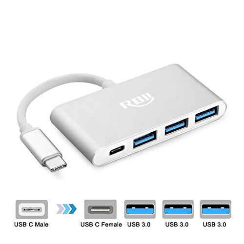 USB C Hub Multiport Adapter, RDII USB C to 3 USB 3.0 Hub Type C Connector with 1 USB C Charging Port for Charging Compatible with Lenovo/Huawei/ChromeBook Pixel and More Type C Devices