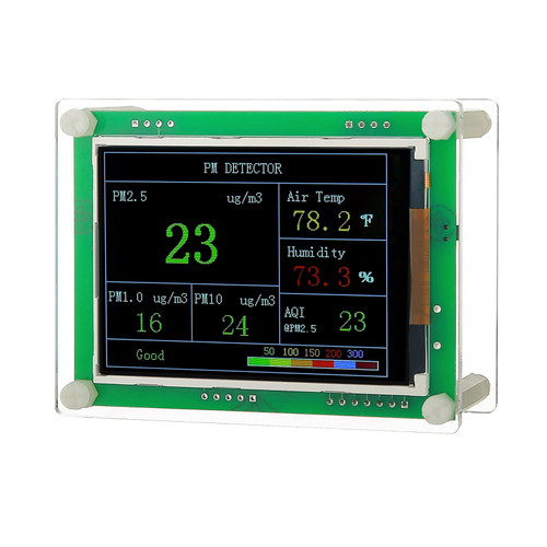 HOTKREM Air Quality Monitor pm2.5 pm10 pm1.0 Detector Indoor air Quality Test kit for Cars,Home,Office,Hotel etc (PM2.5,AQI)