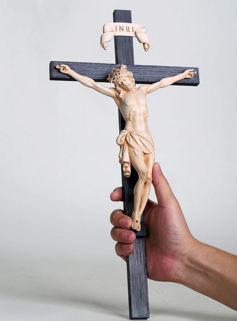 BC BUILDCLASSIC Crucifix Wall Cross Catholic Gifts Crosses Wall Decor 16 inches H, Hand Painted (Bone Beige) BC BUILDCLASSIC Crucifix Wall Cross Catholic Gifts Crosses Wall Decor 16 inches H, Hand Painted (Bone Beige)