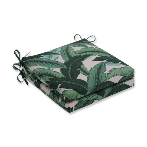 Pillow Perfect Outdoor/Indoor Swaying Palms Capri Square Corner Seat Cushions, 20" x 20", Green 2 Count Pillow Perfect Outdoor/Indoor Swaying Palms Capri Square Corner Seat Cushions, 20" x 20", Green 2 Count