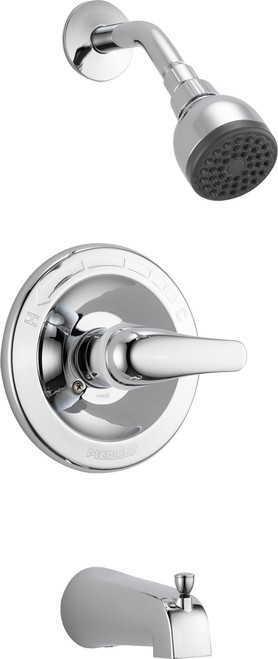 Peerless Classic Single-Function Tub and Shower Trim Kit with Single-Spray Shower Head, Chrome PTT188753 (Valve Not Included)