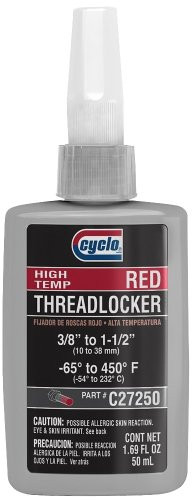 Niteo Cyclo ULTRAWELD Red High Temperature Anaerobic Threadlocker, 1.69 fl oz (50 ml)
