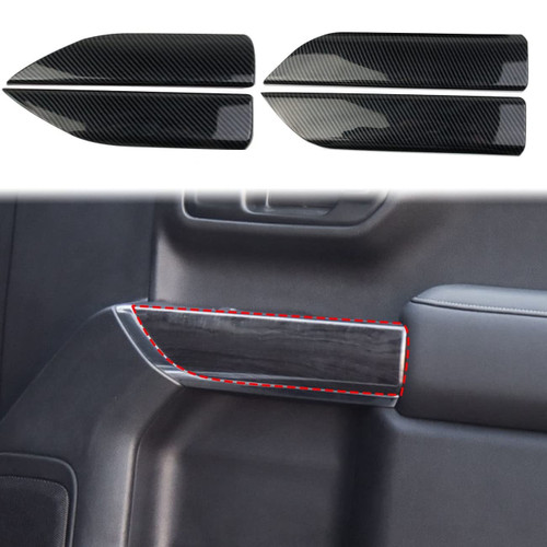 Fewshaw Carbon Fiber Inner Door Handrail Handle Cover Trim for 2019-2023 Chevy Silverado 1500/GMC Sierra 1500 for 2020-2024 Sierra/Silverado 2500 3500 HD (Crew cab 4-Door) Fewshaw Carbon Fiber Inner Door Handrail Handle Cover Trim for 2019-2023 Chevy Silverado 1500/GMC Sierra 1500 for 2020-2024 Sierra/Silverado 2500 3500 HD (Crew cab 4-Door)