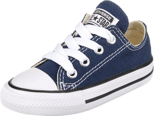 Converse Unisex-Child Chuck Taylor All Star Canvas Low Top Sneaker, Navy, 8 M US Toddler