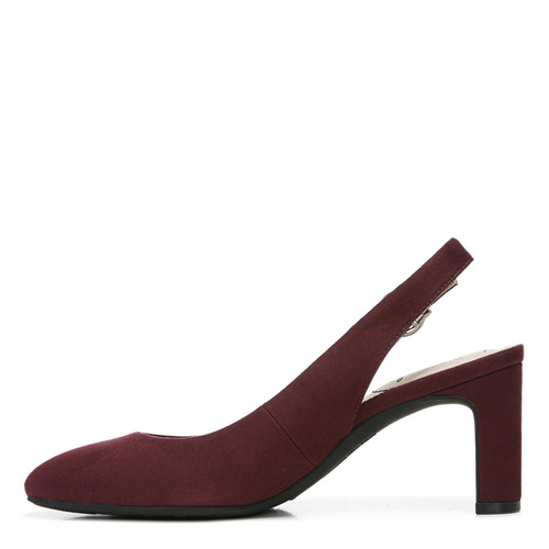 LifeStride Womens Gigi Sling Pump, Pinot Noir Fabric, 7 Wide US