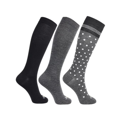 JAVIE Comfy Merino Wool Socks for Women & Men Graduated Compression Socks (15-20mmHg) Knee High Compression Stockings
