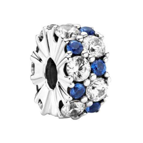 Pandora 925 Sterling Silver Pendant Diy New Jewelry Fit Original Pandora Bracelet Sterling Silver Beads Clear Blue Sparkling Clip Charm Mmingyu pendant