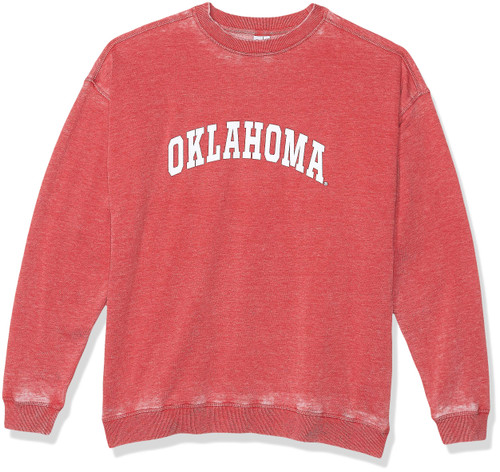 Chicka-d Oklahoma Sooners Women's Campus Crewneck Sweatshirt Cardinal, Medium