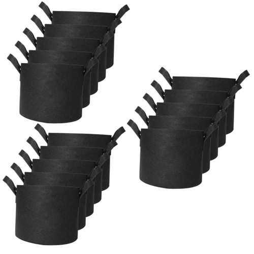 Yardwe 15 Pcs Grow Bag Starter Bags Fabric Seedling Pots Garden Container Fabric Plant Pots Plant Fabric Pots Plant Pot Indoor Non-Woven Fabrics Nursery Bags Aeration Fruit Tree