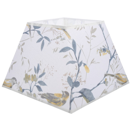 SHERCHPRY Metal Lamp Shade Lamp Shades Square Lamp Shades, Fabric Lampshade with Pattern of Flower bird, E27 Replacement Lamp Cover for Table Lamp Floor Light Lamp Shade Lamps Shades