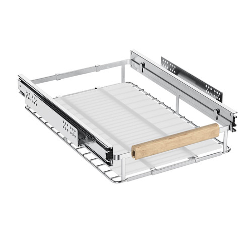 Expandable Pull Out Cabinet Organizer Heavy Duty Under Sink Storage Basket Slide Out Cabinet Shelves Sliding Drawer Storage For Kitchen, Bathroom, Home, Wardrobe, Opeingning Requied 11.8"-18", Set of 1, FESDOS