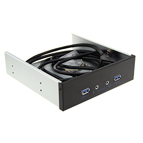 Amebay 5.25 Inch Front Panel USB Hub With USB 3.0 2 Ports,HD Audio Ports