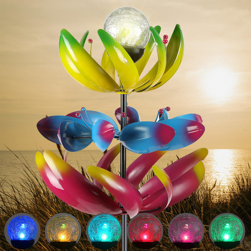 Wind Sculptures & Spinners-Wind Spinners for Yard and Garden-Kinetic Wind Spinners Outdoor Metal-Metal Windmills for The Yard for Yard Art Lawn Patio Garden Decor