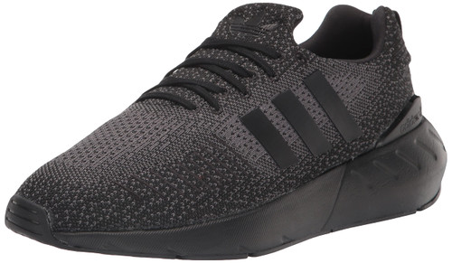 adidas Men's Swift Run 22 Sneaker, Black/Black/Grey, 8.5