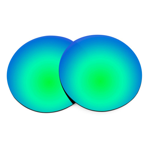 Revant Replacement Lenses Compatible With Ray-Ban Round Metal RB3447 53mm, Polarized, Emerald Green MirrorShield
