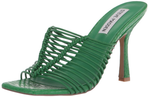 Steve Madden womens Bonds Heeled Sandal, Green, 6 US