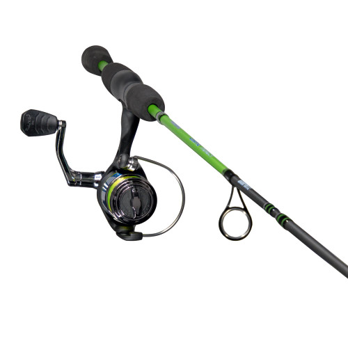 Lew's Crappie Thunder Spinning Reel and Fishing Rod Combo, 5-Foot 6-Inch 2-Piece IM6 Graphite Blank, Size 75 Reel, Right or Left-Hand Retrieve, Crappie Thunder Green