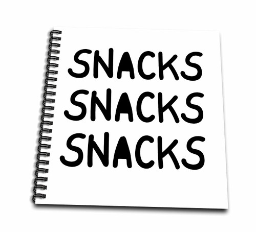 3dRose 3dRose - Rosette - Sweet Foods - Snacks Snacks Snacks - Drawing Books (db-370327-1)