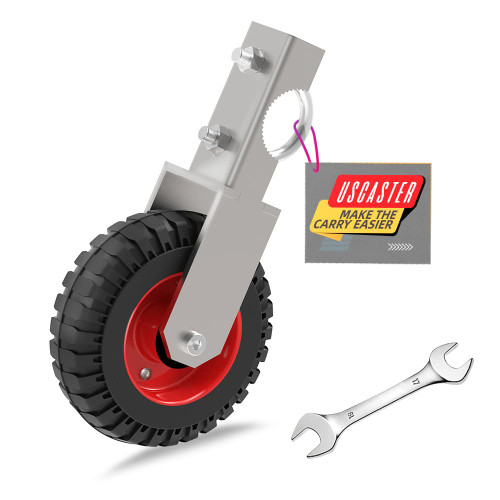 USCaster Gate Wheel 8inch Black Under Mount Farm Gate Caster to Prevent Dragging